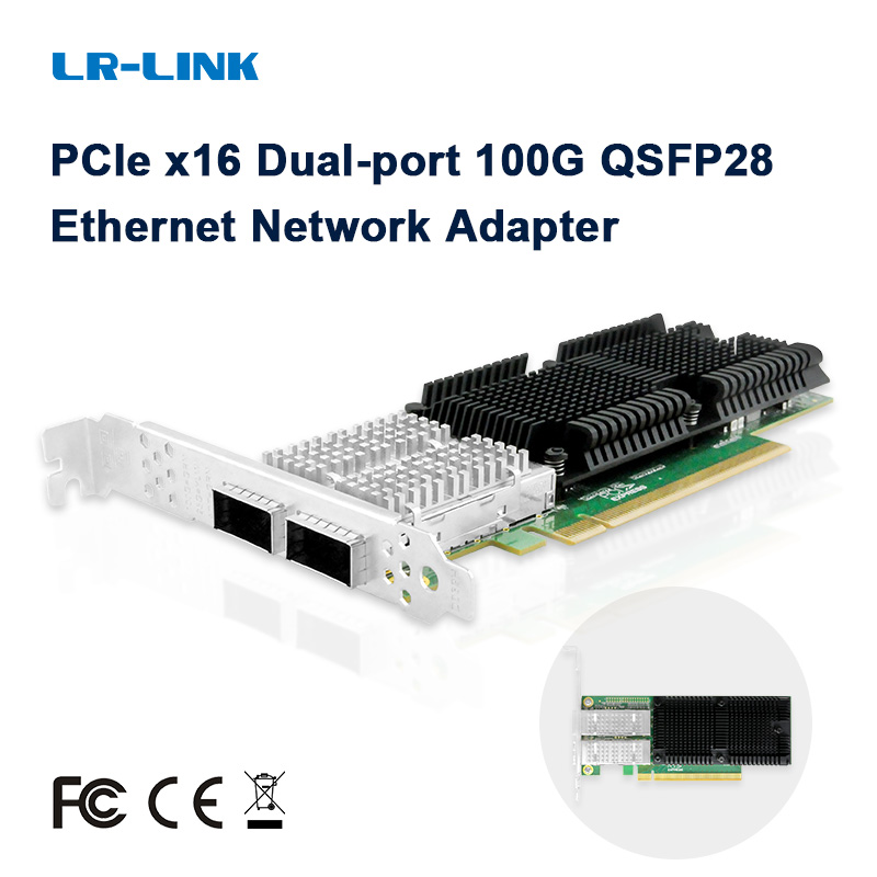 Placa de rede LR-LINK 1014PF 1 - 100Gbe Qsfp28 Network Card avaliação e preço